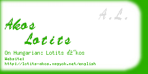 akos lotits business card